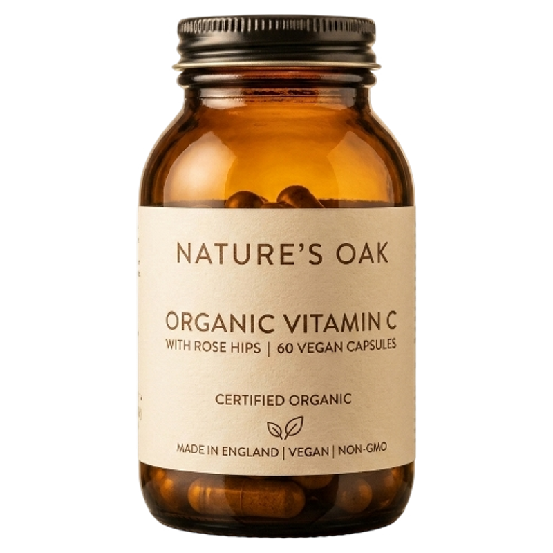 Nature's Oak Organic Vitamin C with Rose Hips 60 Gélules - seconde vue
